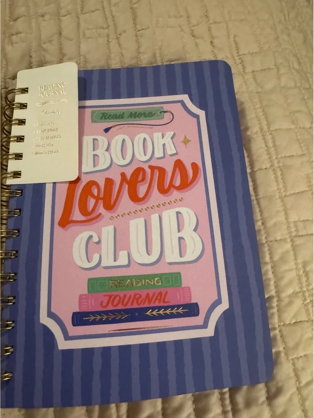 Book Lovers Club Reading Journal Spiral Notebook